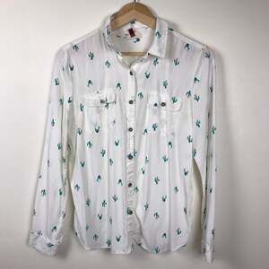 Cactus blouse long sleeve‎ large